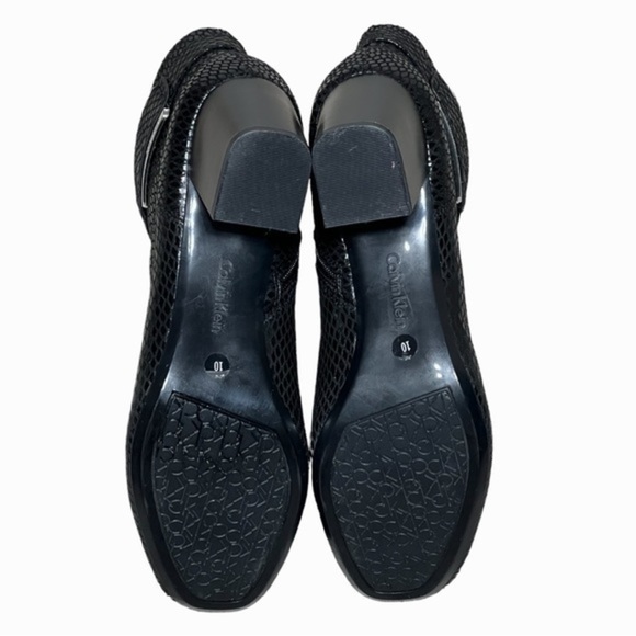 Calvin Klein Black Snake Print Cattee Booties size 10 - Picture 9 of 11